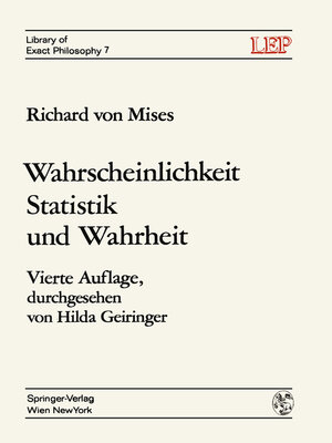 cover image of Wahrscheinlichkeit Statistik und Wahrheit